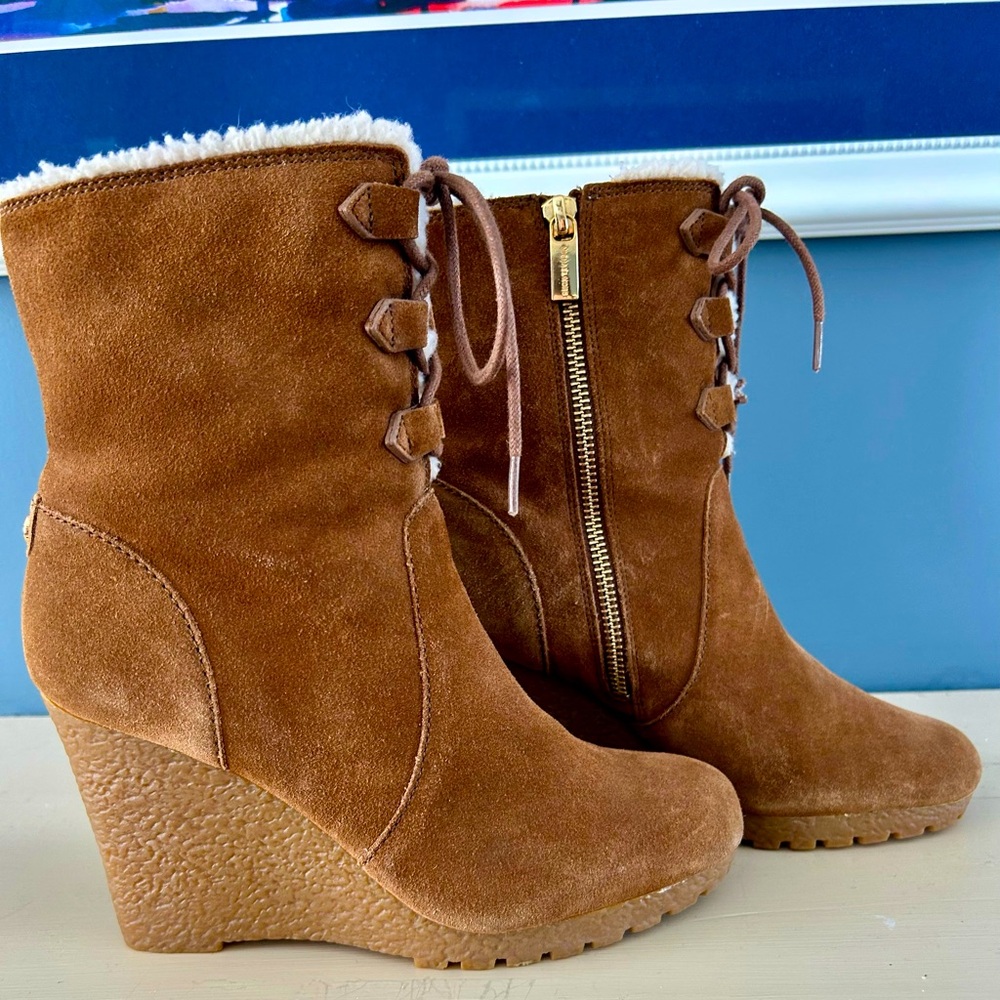 Michael Kors Wedge Suede Bootie size 7